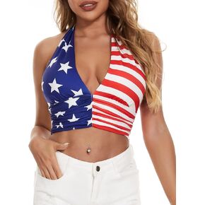 Ovokcina Women Summer Going Out Halter Crop Tank Top