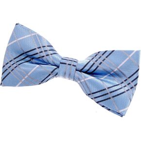Retreez Tartan Plaid Check Styles Woven Microfiber Pre-tied Bow Tie (4.5")