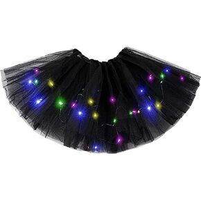 RELBCY LED Tutu Skirt Light Up Ballet Skirt Layered Tulle Tutus Party Dance Costume for Women and Girls in Kuwait