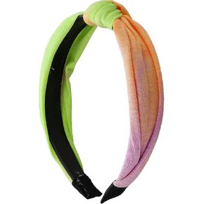 Motique Accessories Tye Dye Top Knot Headband for Women - Bright