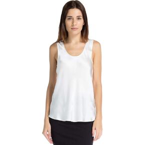 Fishers Finery Women's 100% Pure Mulberry Silk Sleeveless Camisole; Crew Neck
