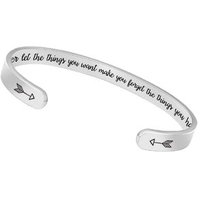 Btysun Inspirational Bracelets for Women Teen Girl Gifts Birthday Cuff Bracelet Bangle Quotes Jewelry Friend Gifts for Her Mom Gifts in Saudi Arabia