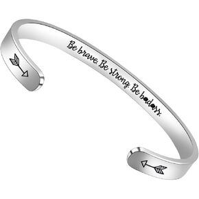 Btysun Inspirational Bracelets for Women Teen Girl Gifts Birthday Cuff Bracelet Bangle Quotes Jewelry Friend Gifts for Her Mom Gifts in Kuwait