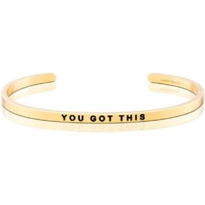 MantraBand Bracelets - Inspirational Engraved Adjustable Mantra Band Cuff Bracelet - Gold color - Gifts for Women…