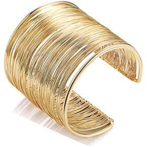 CASDAN 1-8 قطع الكفة الإسورة سوار للنساء مفتوحة واسعة سلك أساور الذهب المعصم الكفة التفاف سوار in Kuwait