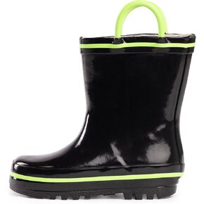 NORTY Rubber Rain Boots for Kids - Waterproof Rubber Boots Boys and Girls Solid & Printed Rainboots for Toddlers and Kids