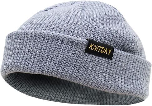 KNITDAY Fisherman Beanie Trawler Sailor Skullcap Knit Short Hat Unisex in Kuwait