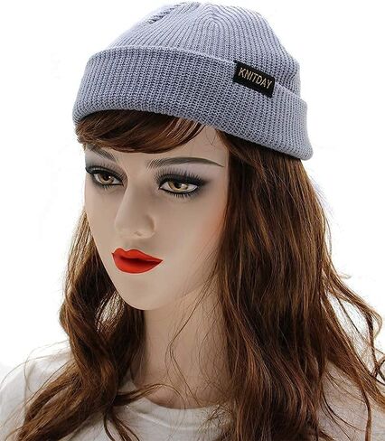 KNITDAY Fisherman Beanie Trawler Sailor Skullcap Knit Short Hat Unisex in Kuwait