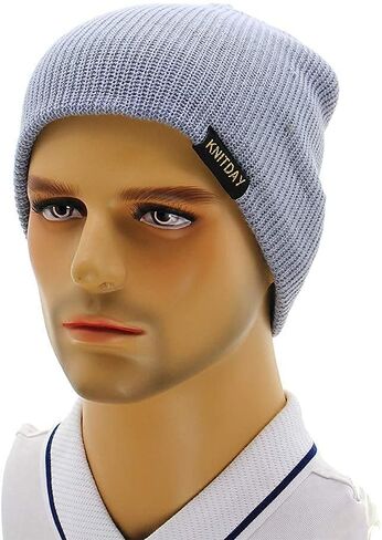 KNITDAY Fisherman Beanie Trawler Sailor Skullcap Knit Short Hat Unisex in Kuwait