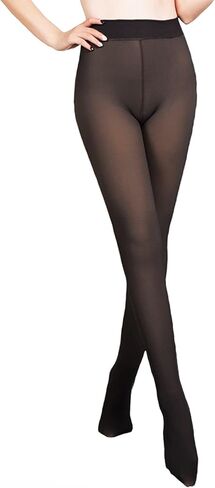 سراويل شتوية نسائية عالية الخصر من Swtddy، سراويل ضيقة قابلة للتمدد مخملية دافئة تناسب مقاسات S/M in Kuwait