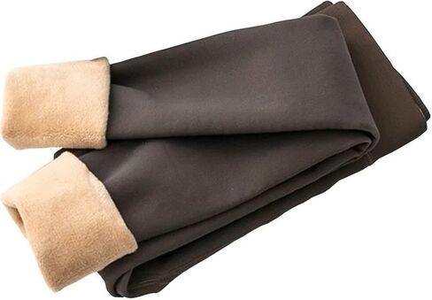 سراويل شتوية نسائية عالية الخصر من Swtddy، سراويل ضيقة قابلة للتمدد مخملية دافئة تناسب مقاسات S/M in Kuwait