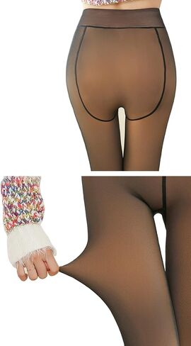 سراويل شتوية نسائية عالية الخصر من Swtddy، سراويل ضيقة قابلة للتمدد مخملية دافئة تناسب مقاسات S/M in Kuwait