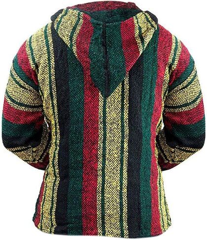 Del Mex Mexican Baja Hoodie Hippie Surf Poncho Sweater Sweatshirt Pullover Jerga in Kuwait