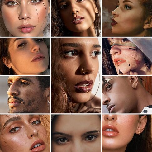 MILACOLATO 5 قطع G23 حلقات الأنف من التيتانيوم الأطواق 20 جرام 18 جرام 16 جرام حلقات ثقب الجسم للحاجز الغضروف دايث روك الشفاه الزنمة الحلزون محارة الأذن فص الأذن أقراط هيبوالرجينيك ثقب الأنف مجوهرات النساء الرجال in Kuwait