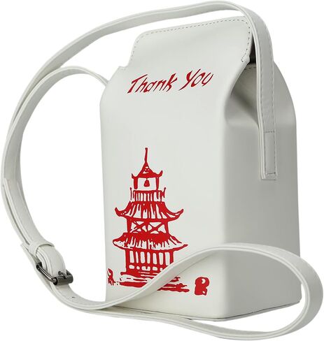 حقيبة كتف Ondeam Tower Print Crossbody، محفظة كبيرة من البولي يوريثان للنساء in Kuwait