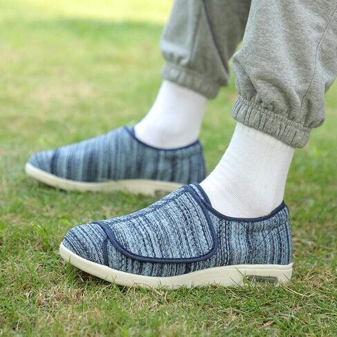 W&LESVAGO Women's Wide Width Diabetic Edema Shoes with Fully Adjustable Closures Easy On/Off, Air Cushion Walking Sneakers for Elderly Swollen Feet Outdoor in Saudi Arabia