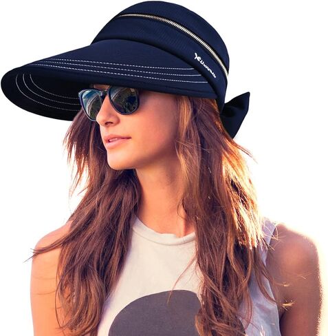 قبعات الشمس للنساء، عامل حماية من أشعة الشمس فوق البنفسجية 50+، قبعة شاطئ قابلة للتحويل in Kuwait