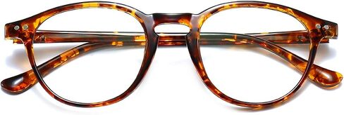 Blue Light Blocking Glasses Vintage Round Frame Eyeglasses for Women Men Black in Kuwait