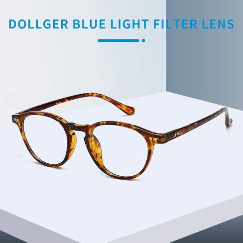 Blue Light Blocking Glasses Vintage Round Frame Eyeglasses for Women Men Black in Kuwait