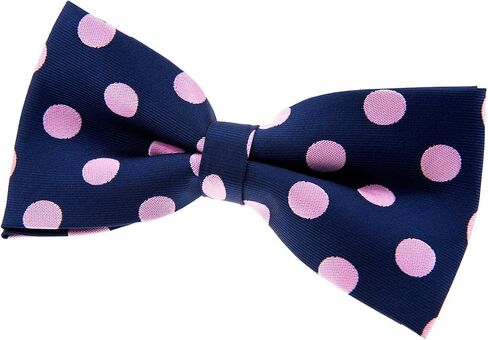 Retreez Classy Vintage Polka Dots Woven Microfiber Pre-tied Bow Tie (5") in Kuwait