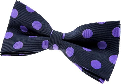 Retreez Classy Vintage Polka Dots Woven Microfiber Pre-tied Bow Tie (5") in Kuwait