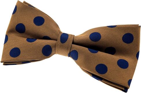 Retreez Classy Vintage Polka Dots Woven Microfiber Pre-tied Bow Tie (5") in Kuwait