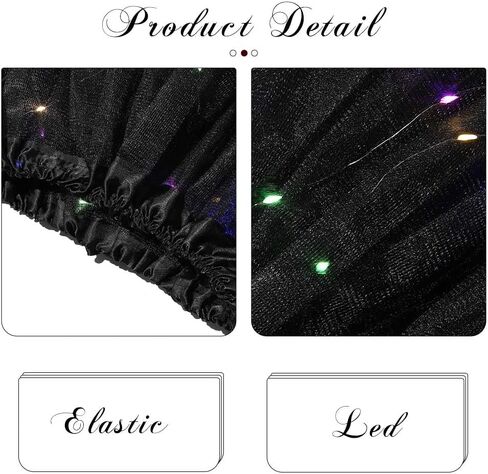 RELBCY LED Tutu Skirt Light Up Ballet Skirt Layered Tulle Tutus Party Dance Costume for Women and Girls in Kuwait