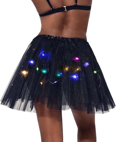 RELBCY LED Tutu Skirt Light Up Ballet Skirt Layered Tulle Tutus Party Dance Costume for Women and Girls in Kuwait