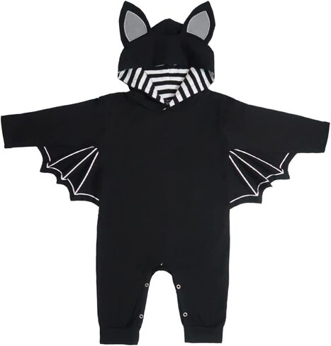 Baby Bat Costume My 1st Halloween Outfit Pumpkin Newborn Baby Boy Costume Black Bat Bodysuit Long Sleeve Romper With Hats in Kuwait