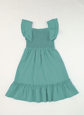 فساتين blibean Tween للفتيات بأكمام مكشكشة أنيقة مقاس 8-15 سنة in Kuwait