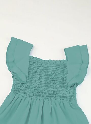 فساتين blibean Tween للفتيات بأكمام مكشكشة أنيقة مقاس 8-15 سنة in Kuwait