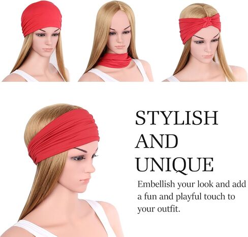 MoKo Versatile Sports Headband, Breathable Lightweight Sweat Wicking Multi-use Headwear, Fashionable Knotted Hair Band in Kuwait