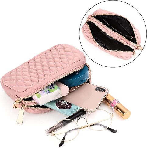 حقيبة صدر UTO Fanny Pack للنساء بـ 5 طرق قابلة للتحويل ومقاومة للماء وخفيفة الوزن أثناء السفر ومحفظة باللون الأسود in Kuwait