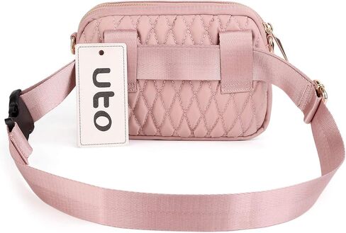 حقيبة صدر UTO Fanny Pack للنساء بـ 5 طرق قابلة للتحويل ومقاومة للماء وخفيفة الوزن أثناء السفر ومحفظة باللون الأسود in Kuwait