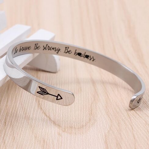 Btysun Inspirational Bracelets for Women Teen Girl Gifts Birthday Cuff Bracelet Bangle Quotes Jewelry Friend Gifts for Her Mom Gifts in Kuwait