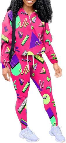 EOSIEDUR Women's Two Piece Outfits Zipper Pullover Tops and Elastic Waist Pants with Pockets Sweatsuit Tracksuit Sets in Kuwait
