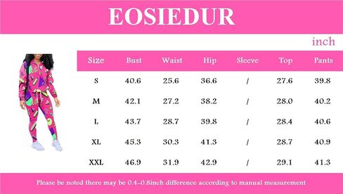 EOSIEDUR Women's Two Piece Outfits Zipper Pullover Tops and Elastic Waist Pants with Pockets Sweatsuit Tracksuit Sets in Kuwait