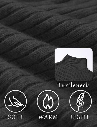 Tapata Turtleneck Sweater Women Ribbed High Neck Casual Loose Pullover Lightweight Long Sleeve Knit Sweaters in Kuwait