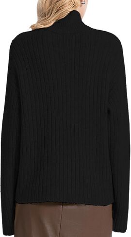 Tapata Turtleneck Sweater Women Ribbed High Neck Casual Loose Pullover Lightweight Long Sleeve Knit Sweaters in Kuwait