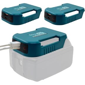 Fybemax 2 حزمة محول شاحن USB لبطارية ماكيتا 18 فولت مع USB ونوع C شحن سريع عجلة الطاقة محول شاحن USB (محول فقط)