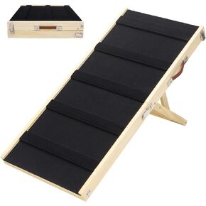 منحدر للكلاب، منحدر للحيوانات الأليفة لسرير مرتفع، 6 ارتفاعات قابلة للتعديل من 12.2 بوصة إلى 26.8 بوصة، سلم للحيوانات الأليفة قابل للطي للسيارة والأسرة، خطوات للحيوانات الأليفة لجميع الكلاب والقطط (39.4 بوصة طول × 17.7 بوصة عرض × 26.8 بوصة ارتفاع - منحدر) in Kuwait