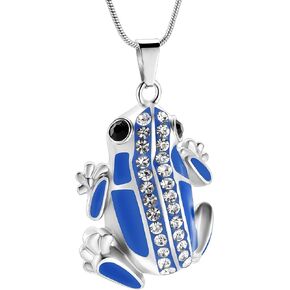 Cremation Jewelry Frog Shape Urn Necklace Ashes Keepsake Holder Memorial Urn Necklace Sweater Necklace in Kuwait