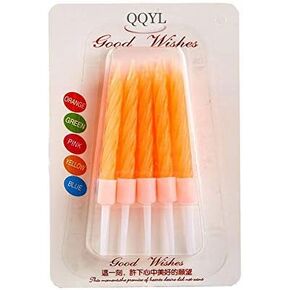 3.5" 5" Short Long Gold Candles for Birthday Cakes Topper Decor for Small Middle Large Birthday Party Cake for Women Child Men Girl (Blue, Middle Candle)