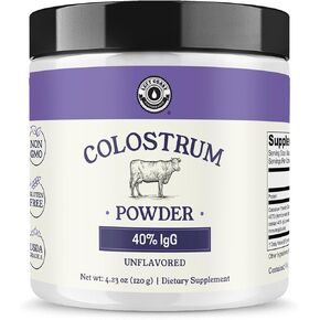Colostrum Powder 40% IgG – USA Sourced Bovine Colostrum Supplement for Immune Support, Gut Health, Muscle Recovery, and Overall Wellness - Single Ingredient, No Additives, Non-GMO - 60 servings