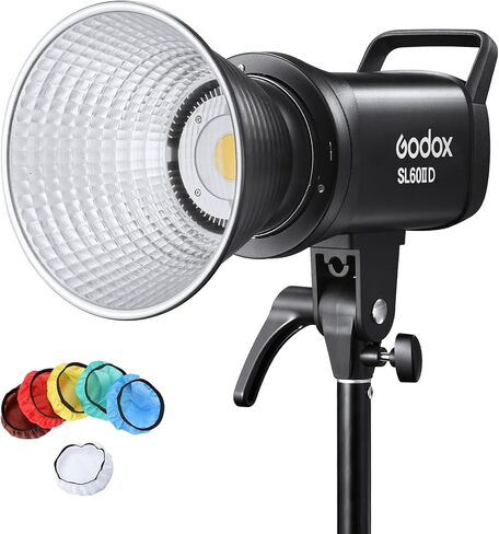 Godox SL60IID LED Video Light,70W 5600K±200K Bowen Mount Photography Studio Lighting with Reflector for Video Lighting,Still Life Photography,Portrait,Wedding Photography in Saudi Arabia