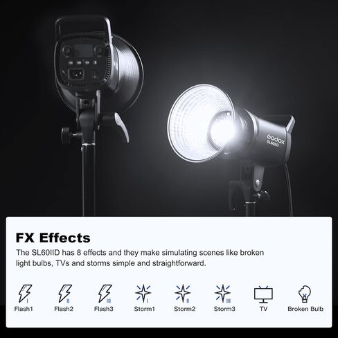 Godox SL60IID LED Video Light,70W 5600K±200K Bowen Mount Photography Studio Lighting with Reflector for Video Lighting,Still Life Photography,Portrait,Wedding Photography in Saudi Arabia
