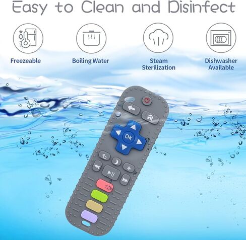 ألعاب التسنين المصنوعة من السيليكون للأطفال الرضع من Yinghezu، شكل جهاز تحكم عن بعد للرضع، ألعاب مضغ للرضع، أسنان حسية من السيليكون، تهدئ لثة الأطفال، خالية من مادة BPA (أحمر) in Kuwait