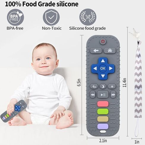 ألعاب التسنين المصنوعة من السيليكون للأطفال الرضع من Yinghezu، شكل جهاز تحكم عن بعد للرضع، ألعاب مضغ للرضع، أسنان حسية من السيليكون، تهدئ لثة الأطفال، خالية من مادة BPA (أحمر) in Kuwait