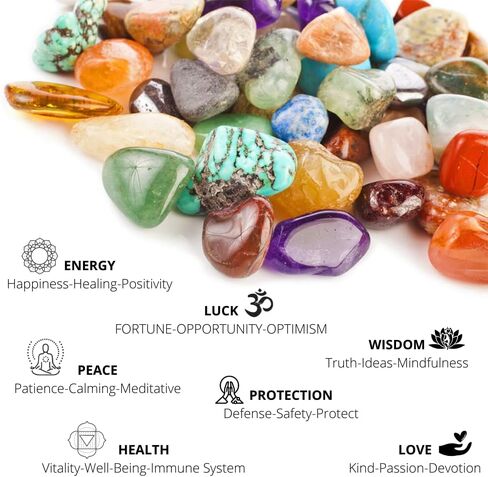 هدايا ساحرة من رالي بوزن 1 رطل للنساء من البلورات السائبة وأحجار الشفاء مع حقيبة للتأمل والشفاء والريكي (صغير) in Kuwait