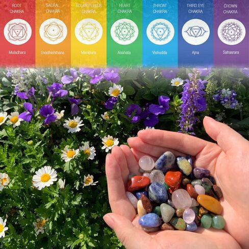 هدايا ساحرة من رالي بوزن 1 رطل للنساء من البلورات السائبة وأحجار الشفاء مع حقيبة للتأمل والشفاء والريكي (صغير) in Kuwait